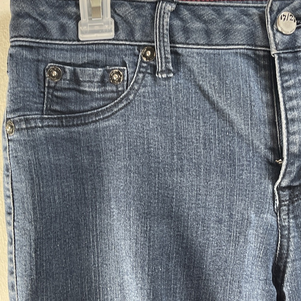 17/21 Exclusive Stretch Blue Mid Rise Straight Leg Denim Jeans Size 8 spring - Picture 9 of 16